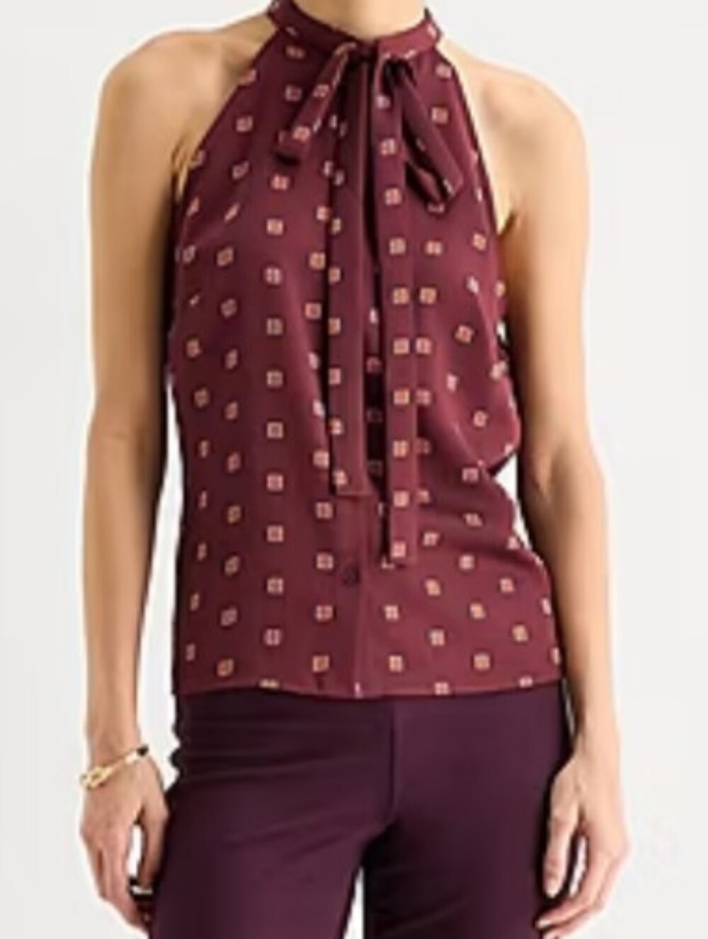 Worthington Womens Halter Neck Sleeveless Blouse